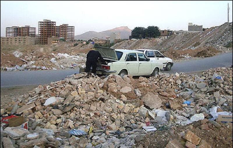 دستگیری متخلف تخلیه نخاله ساختمانی در قوچان