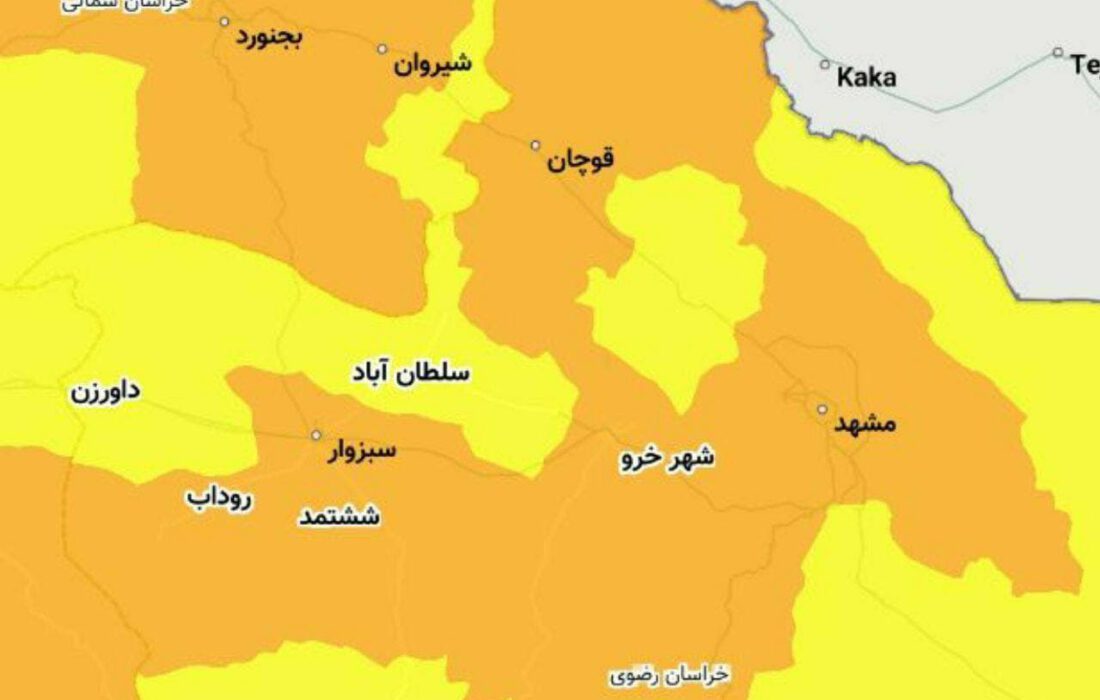 قوچان در رنگ بندی کرونا استان همچنان نارنجی